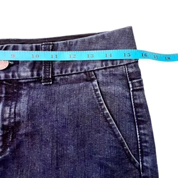 BANANA REPUBLIC Denim Pencil Skirt Dark Blue Stretch Back Slit 90’s Y2K Size 4 - Picture 7 of 8